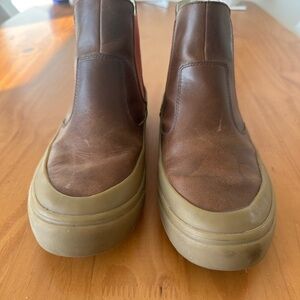 SeaVees Men's Brown Leather Slip-On Boots Size 7/ EU 40
